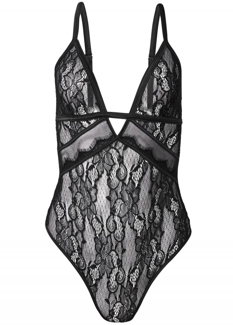 Venus Black LACE AND MESH TEDDY