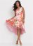 Venus High-Low Floral Dress - Pink Multi