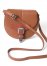 Venus Faux Leather Saddle Bag in Brown Multi