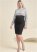 Venus White & Black BELTED PENCIL-SKIRT DRESS