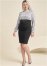 Venus White & Black BELTED PENCIL-SKIRT DRESS