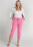 Venus Plus Size Casual Pull-On Cuffed Capris in Pink