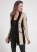 Venus Color Block Boyfriend Blazer in Black & Tan