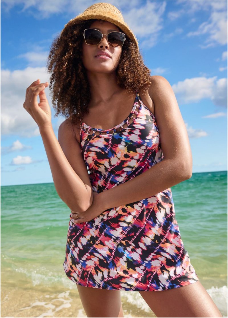 Venus Ring Swim Dress Swimsuit in Island Escape