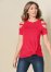 Venus Twisted Knot Detail Top in Red