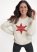 Venus VENUS | Snowflake Sherpa Sweatshirt in White & Red