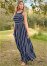 Venus Casual Maxi Dress - Navy & White