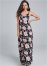 Venus Floral Printed Maxi Dress - Navy Multi