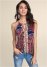 Venus Paisley Print Tassel Top in Red Multi