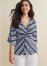 Venus Plus Size Striped Knotted Top