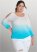 Venus Plus Size Ombre Cold-Shoulder Top