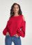 Venus Plus Size Bow Tie Sleeve Sweatshirt in Red