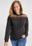 Venus Plus Size Mesh And Lace Sweatshirt in Black