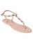 Venus Pearl T-Strap Sandals in Light Pink