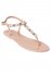 Venus Pearl T-Strap Sandals in Light Pink