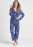 Venus Navy Multi LONG SLEEVE PAJAMA SET