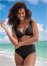 Venus Plus Size Over-The-Shoulder Marilyn Top Bikini - Black Beauty