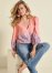 Venus Ombre Linen Top in Blush Multi