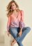 Venus Ombre Linen Top in Blush Multi