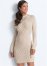 Venus Cable Knit Sweater Dress - Beige