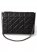 Venus Quilted Chain Handbag in Black & Silver