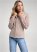 Venus Sweater-Sleeve Zip Jacket in Taupe