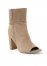 Venus Whipstitch Peep Toe Booties in Taupe