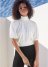 Venus Mock Neck Top in Off White