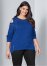 Venus Plus Size Cold-Shoulder Sweatshirt in Blue