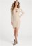 Venus White Keyhole detail embellished sweater dress