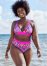 Venus Plus Size Push-Up Halter Top Bikini - Pastel Tie Dye