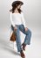 Venus Plus Size New Vintage Lace-Up Jeans in Dark Cool Wash