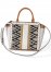 Venus Woven Studded Bag in White Multi