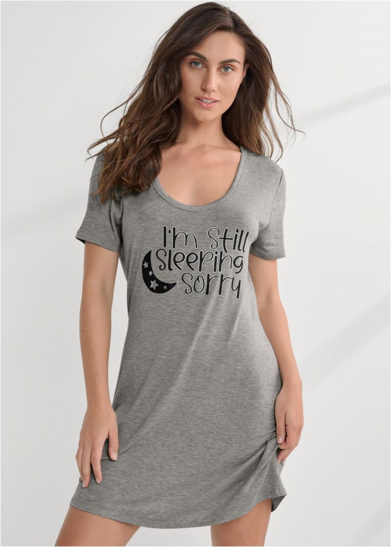 Venus Heathered Grey SLEEP SHIRT