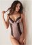 Venus Evening Mauve LACE INSET TEDDY