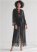 Venus Black LONG SLEEVED MAXI ROBE