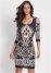 Venus Plus Size Cold-Shoulder Printed Dress