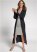 Venus Plus Size Long Ribbed Duster in Black