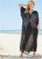 Venus Sequin Maxi Caftan in Black Beauty