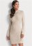 Venus Beige CABLE KNIT SWEATER DRESS