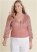 Venus Plus Size Sequin Cardigan in Rose Gold