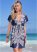 Venus Printed Cover-Up Dress in Navy