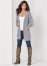 Venus Plus Size Oversized Cardigan in Light Grey