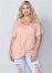 Venus Plus Size Twisted Knot Detail Tee in Light Pink