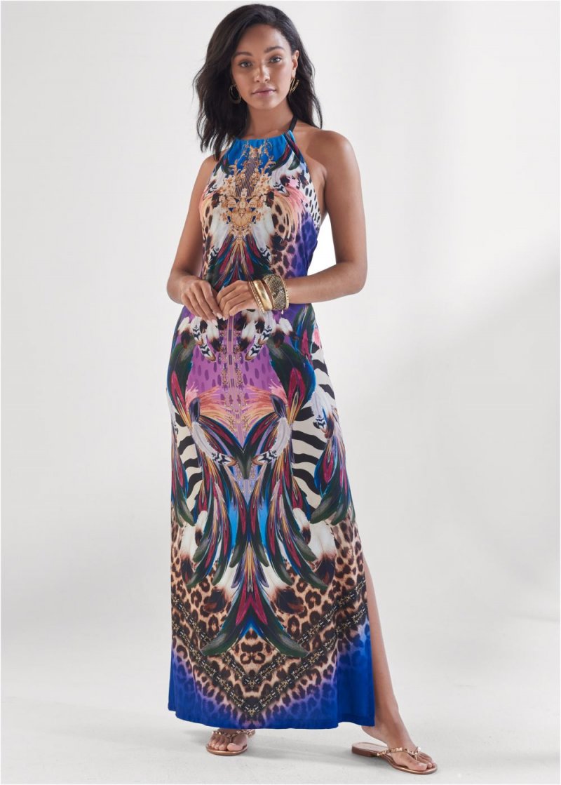 Venus Plus Size Jungle Party Halter Dress