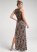 Venus Crochet Back Leopard Dress - Off White Multi