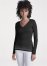 Venus VENUS | Rhinestone V-Neck Sweater in Black