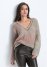 Venus VENUS | Ombre Knit V-Neck Sweater in Pink Multi