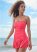 Venus Skirted Bandeau One-Piece Swimsuit in Sunset Pink