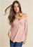 Venus Off-The-Shoulder Top in Light Pink